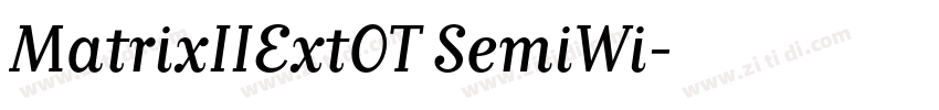 MatrixIIExtOT SemiWi字体转换